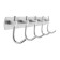 Cappio CVP004 hanger, metal, five -rose, matte chromium