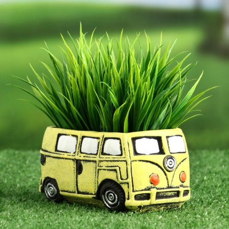 Pot "Bus" yellow, 13x7.5x6.4cm