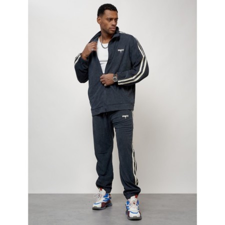Male tracksuit, size 52, dark gray color-10