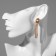 Hanging earrings "stereo" oval, color gold
