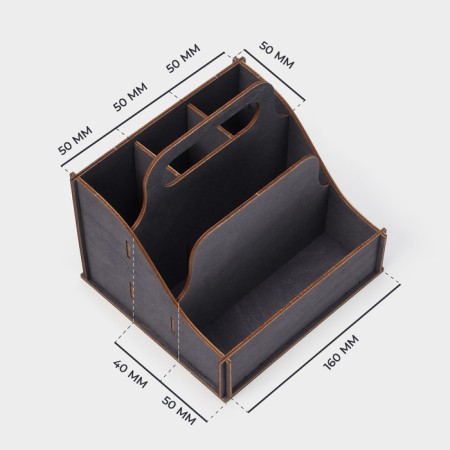 Claus - an organizer for spices with a handle of a Dolyan, 17 × 16 × 16 cm, dark color-2