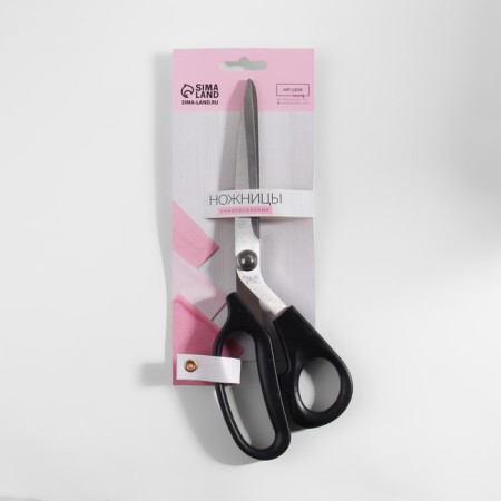 Clothing scissors, mowed blade, 9 ", 23.5 cm, black color-4