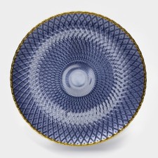 Glass Latifa glass plate, d = 33 cm, purple color