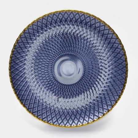 Glass Latifa glass plate, d = 33 cm, purple color