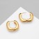 Earrings Metal "Chord" voluminous, color gold