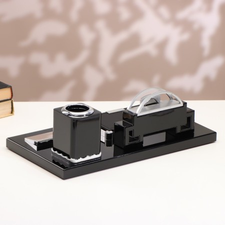 Table set 4V1 with a business card and clock, 34x17x13 cm-1