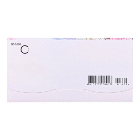 Money envelope "Happy Wedding Day!" steam, pink flowers, 8.5 x 17 cm-2