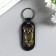 Keychain, leatherette, metal "owl" 7.5x3.2 cm