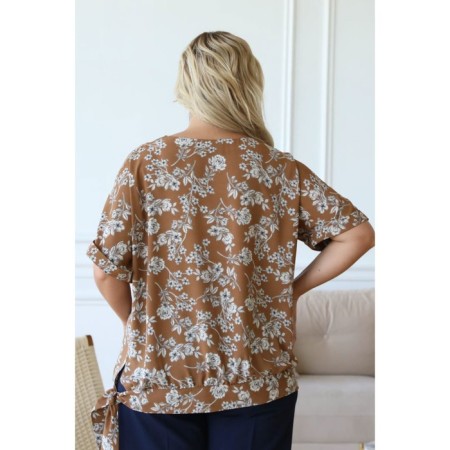 Female blouse, size 58, beige color-5