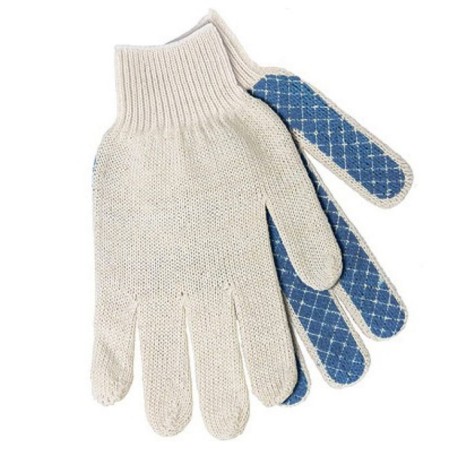 Garden gloves, x/b, knitting class 10, with PVC dots