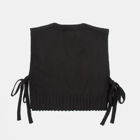 Knitted children's vests Amarobaby Bow, height 140 cm, black color-18