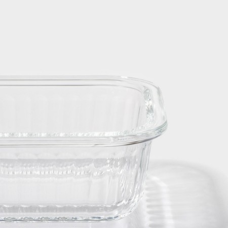 Container of heat -resistant glass of Dante's share, rectangular, 370 ml, 14.5 × 10.5 × 5.5 cm-6