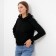 Feminine sweatshirt, black color, size 48
