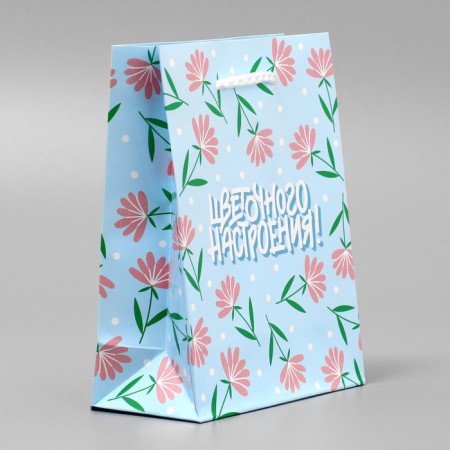 Gift package laminated, packaging, “flower mood”, S 12 x 15 x 5.5 cm-3