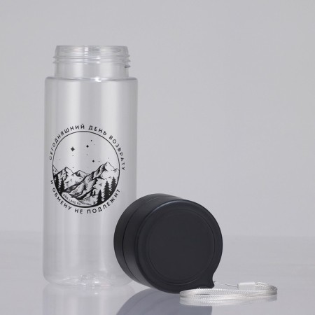 A water bottle with a suspension “Exchange is not subject”, 600 ml-2