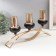 Summary metal, glass for 3 candles "Dark Knight" black matte with gold 40x25x12 cm