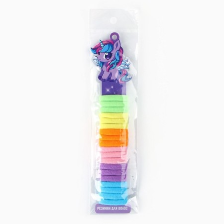 Hair gum "Unicorn", 20 pcs., Diam 2 cm-3