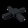 Connector X-shaped for the Technical tra001CX-11B, 11x11x2.3 cm, black color, black