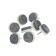 Furniture round tundra, d = 20 mm, 8 pcs., White color