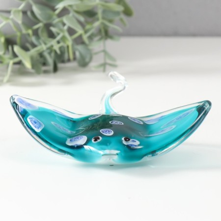 Suvenir Glass "Skat with points" under Murano glass 13.5x13.8x4 cm-4