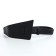 Women's belt, width 9.5 cm, clove buckle, black color