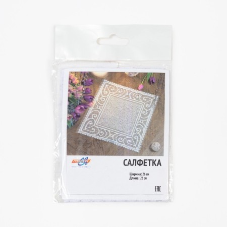 Kitchen napkin, 26x26 cm, white color, PE-4