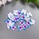 Decorative element "Butterfly" 10 mm lilac-blue