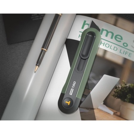 Technical knife Deli HT4008L 112884, Auto -REVERTER, Green, Trapeziyevid blade-3