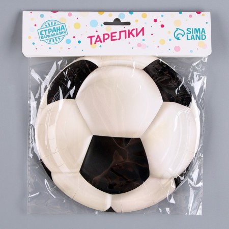 Paper plate "Football", set of 6 pcs.-3