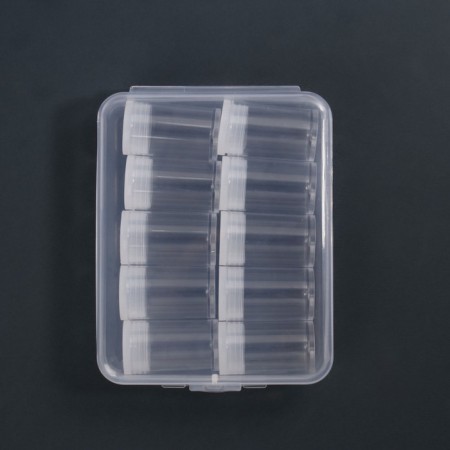 A set of jars for decor, 10 pcs, in the organizer, 5 ml, 12 × 9 × 2.9 cm, the color is transparent-5