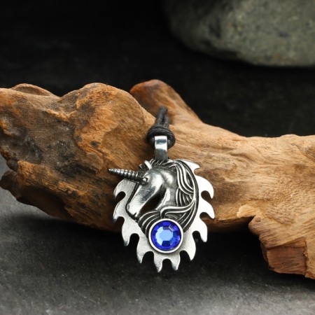 Protective amulet "Unicorn", 30x32mm, metal