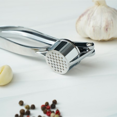 Press for garlic "Ernest", 15 cm, silver color-6