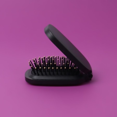 The comb is massage, folding, mirror, 9.5 × 5.5 cm, black color-14