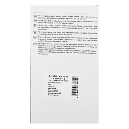 Permanent marker 5.0 mm Centropen 8566, lin 2.5mm/1-4.6mm, black-2