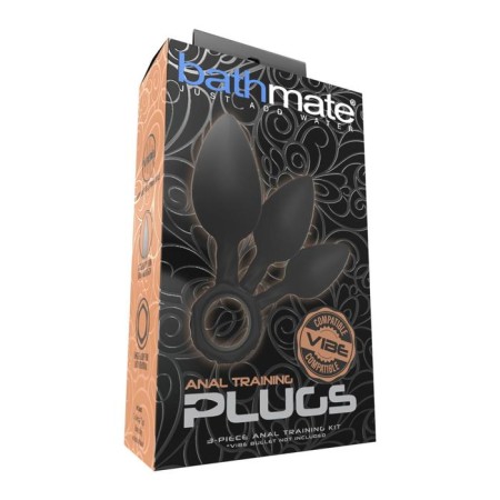 Набор анальных пробок Bathmate Anal Training Plugs, силикон, цвет чёрный-9