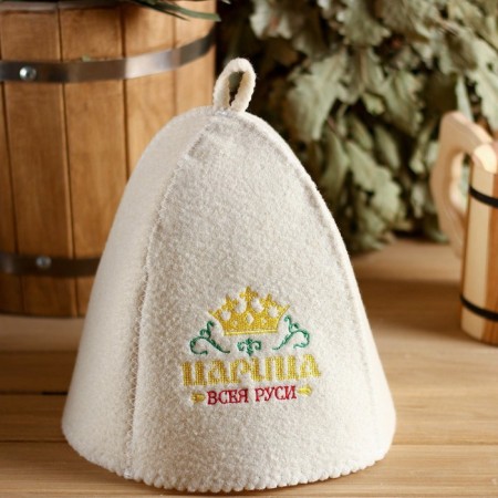 Hat for a bath with embroidery "Queen"