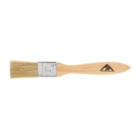 Brush flat scrap, natural bristles, wooden handle, 1 ", 25 mm-3