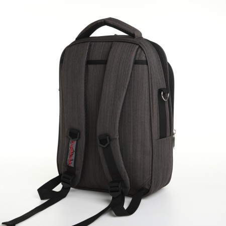 Backpack - male bag, textiles, gray color-6