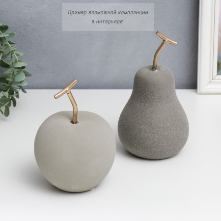 Polystone souvenir "Gray matte pear" 19.5x11 cm-4