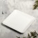 Summary Metal "plate", 10x10x1.1 cm, white