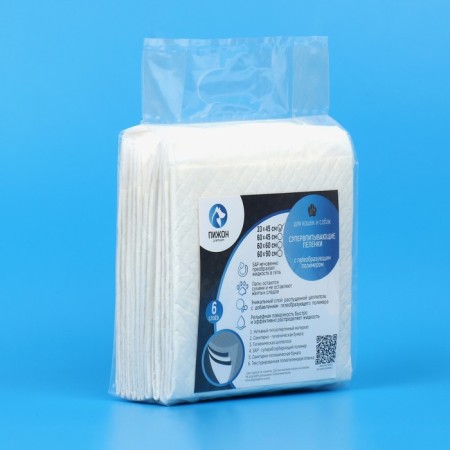 Six -layer gel diapers for animals 33 x 45 cm, (in a set of 10 pcs)-1