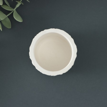 Kashpo - the candlestick "Waves" 8x7cm, white-3