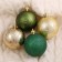 Set of balls plastic D-6 cm, 16 pcs "Riddle" Green Gold