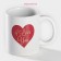 Mug - chameleon ceramic shade "Heart", 350 ml, white color