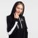 Women's costume (sweatshirt/trousers) Charlotte, black color, size 48