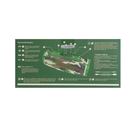 Portable column Borofone BR3 Rich, 10 W, BT5.0, Microsd, USB, 1200 mAh, Khaki color-6