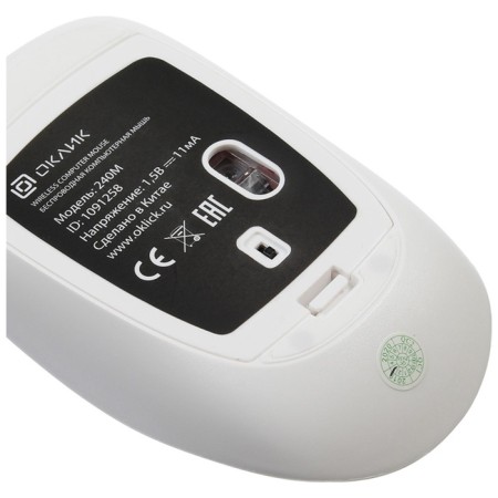 Keyboard mouse Oklick 240m Claw: White Mouse: White USB wireless Slim multimedia-4