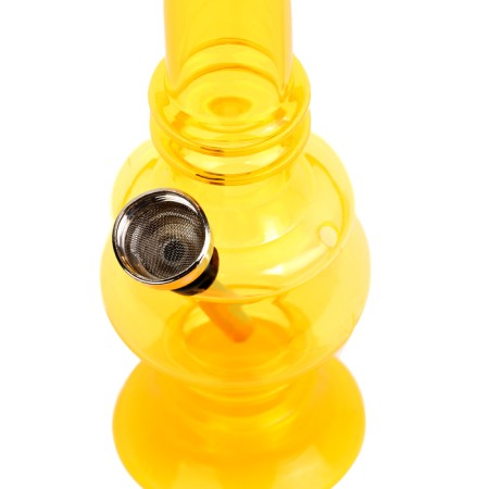 Bong, H-15 cm, "drop", acrylic, yellow