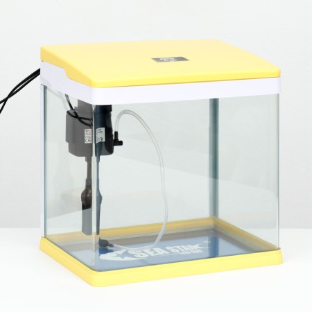 The Seastar HX-318F Aquarium includes: LED lamp 7 modes, filter, 18 l, yellow