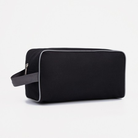 Cosmetic bag with lightning, black color